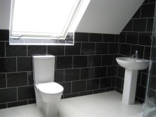 Bathroom, shower room and cloak room designs for attic space